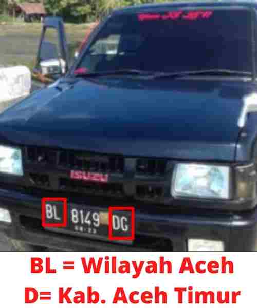 Kode Plat Nomor BL Kab Aceh Timur