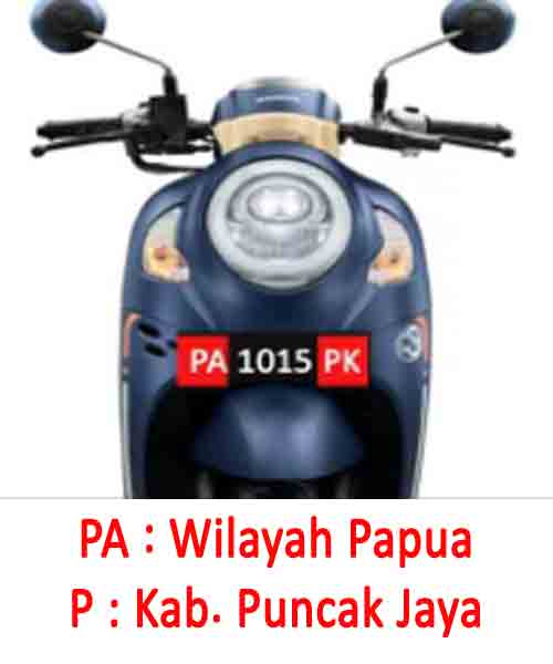 Motor Plat Nomor PA Kab Puncak Jaya