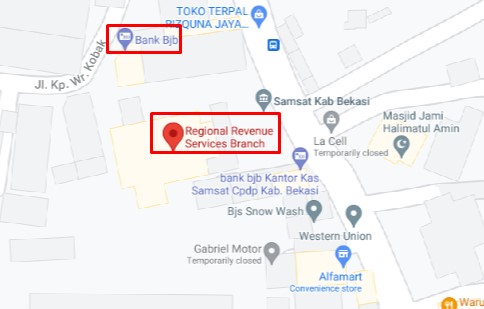 lokasi Samsat Kabupaten Bekasi