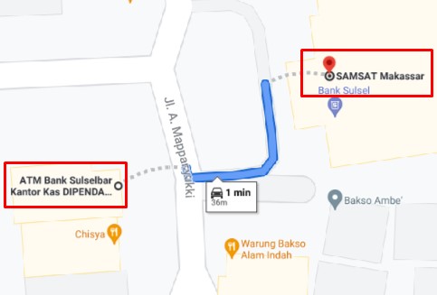 Samsat Makassar ke ATM terdekat