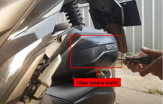letak filter udara vario 150 dan 125 ESP
