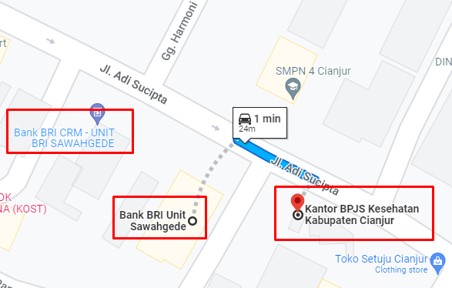 bank terdekat dari kantor bpjs cianjur