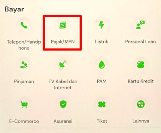 pilih menu Pajak/MPN