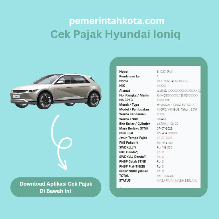 Cek Pajak Hyundai Ioniq