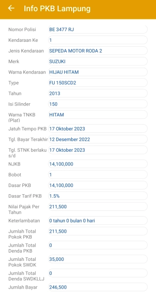 Cek Pajak Lampung Via Aplikasi e-Salam